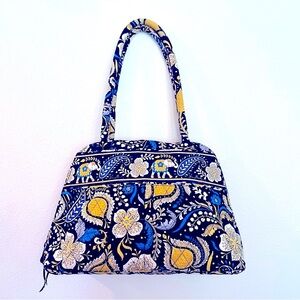 Vera Bradley Ellie Blue Elephant Bowler Shoulder Bag